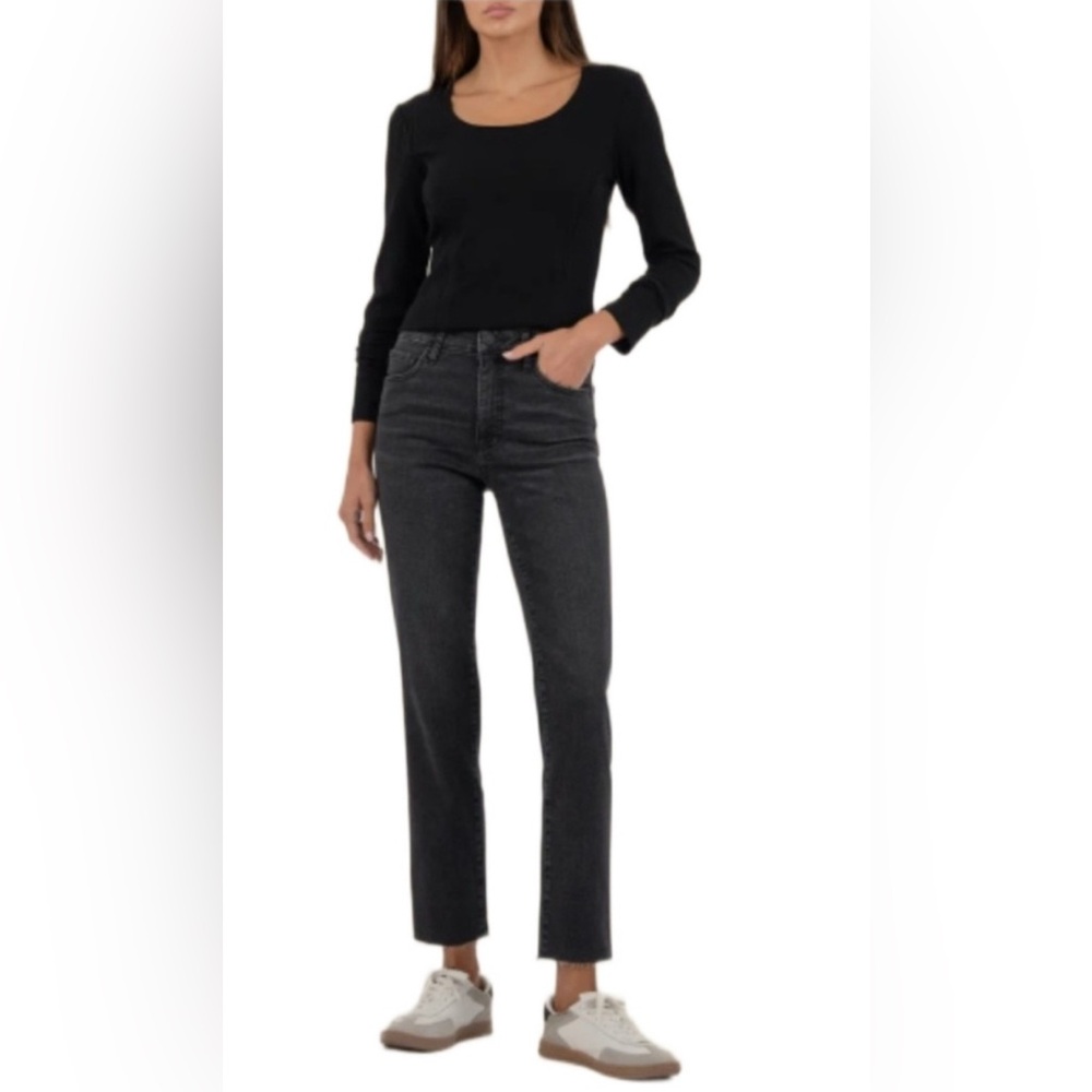 Kut from the Kloth Black Straight Leg Jeans